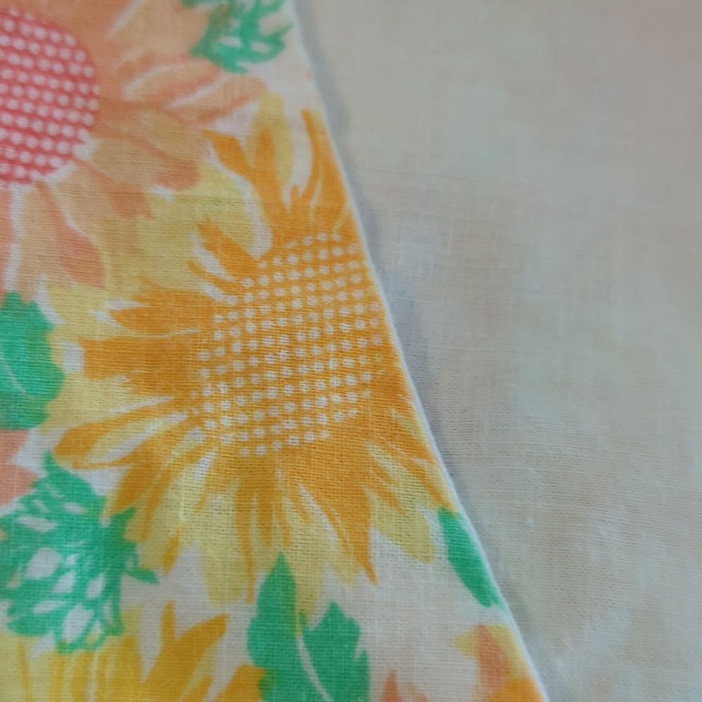 Vintage yellow sunflower handmade vest youth - Picture 4 of 5